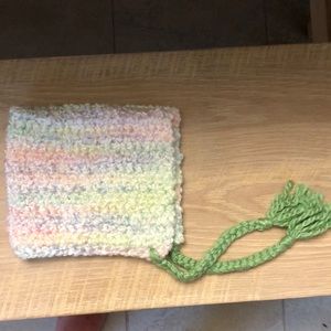 Multi color knit baby hat